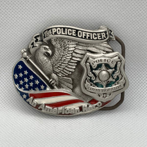 The Police Officer An American Hero Commemorative Belt Buckle