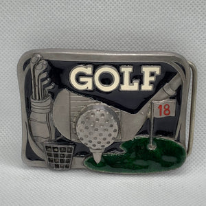 Golfer Hole 18 Belt Buckle