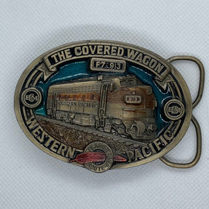 The Covered Wagon Western Pacific Belt Buckle