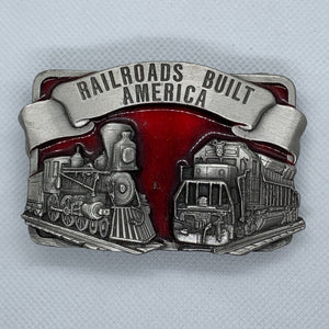 Railroads Built America Belt Buckle