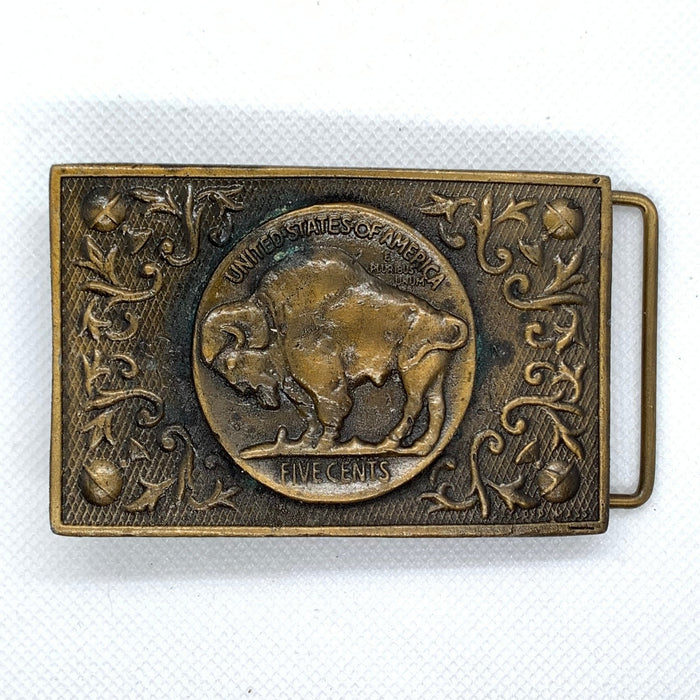 United States of America Buffalo Five Cents Belt Buckle