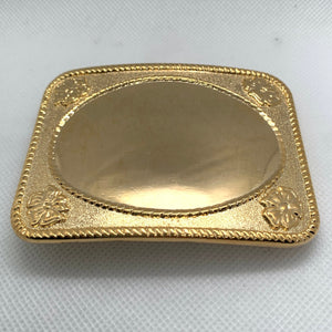 Gold Mafco Mirror Western Style Belt Buckle