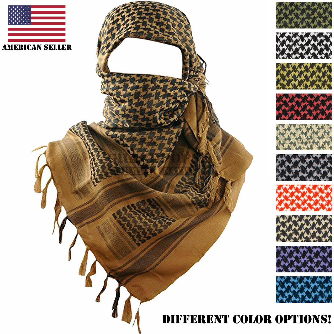 Tactical Shemagh Desert Special Forces Scarf Keffiyeh Head Wrap 100% C –  GRANDPOPSARMYNAVY