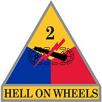 2nd Armored Division Hell on Wheels Insignia Pin