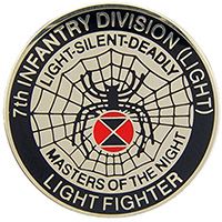 7th Infantry Division Light Fighter Insignia Pin