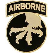 17th Airborne Division Gold Insignia Pin
