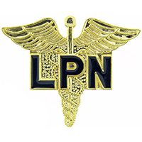 Medical L.P.N. Caduceus Insignia Pin