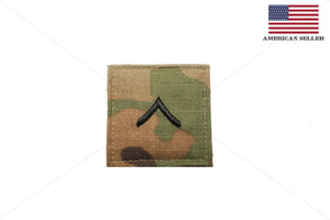 U.S. ARMY E-2 PRIVATE OCP REGULATION RANK PATCH HOOK & LOOP USA MADE