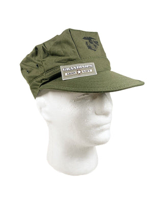 USMC SATEEN UTILITY CAP 2 PLY WITHOUT TOP STITCH