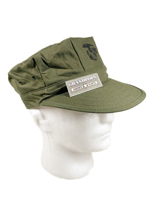 USMC SATEEN UTILITY CAP 2 PLY WITHOUT TOP STITCH