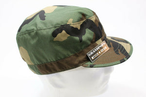 WOODLAND COMBAT PATROL CAP OXFORD WITH EARMUFFS MADE IN USA
