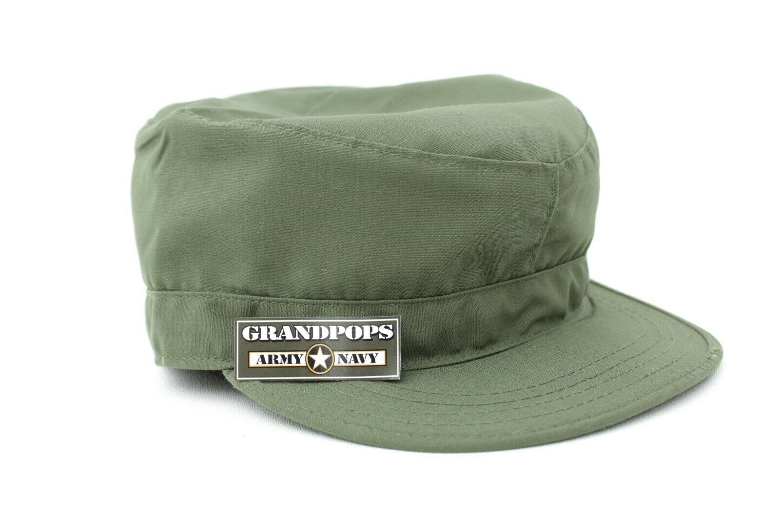 OD Green Rip Stop Patrol Cap With Map Pocket Made In USA