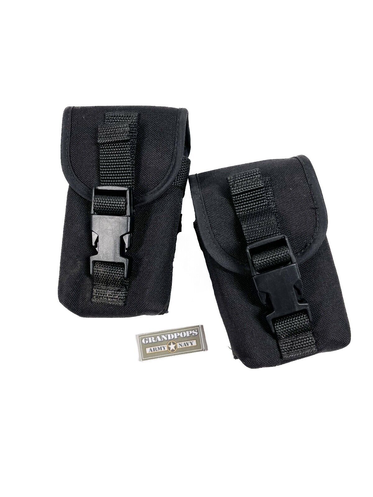 U.S. Military Jac Custom Pouches Black 2 Cell Molle Pouch Made In USA –  GRANDPOPSARMYNAVY