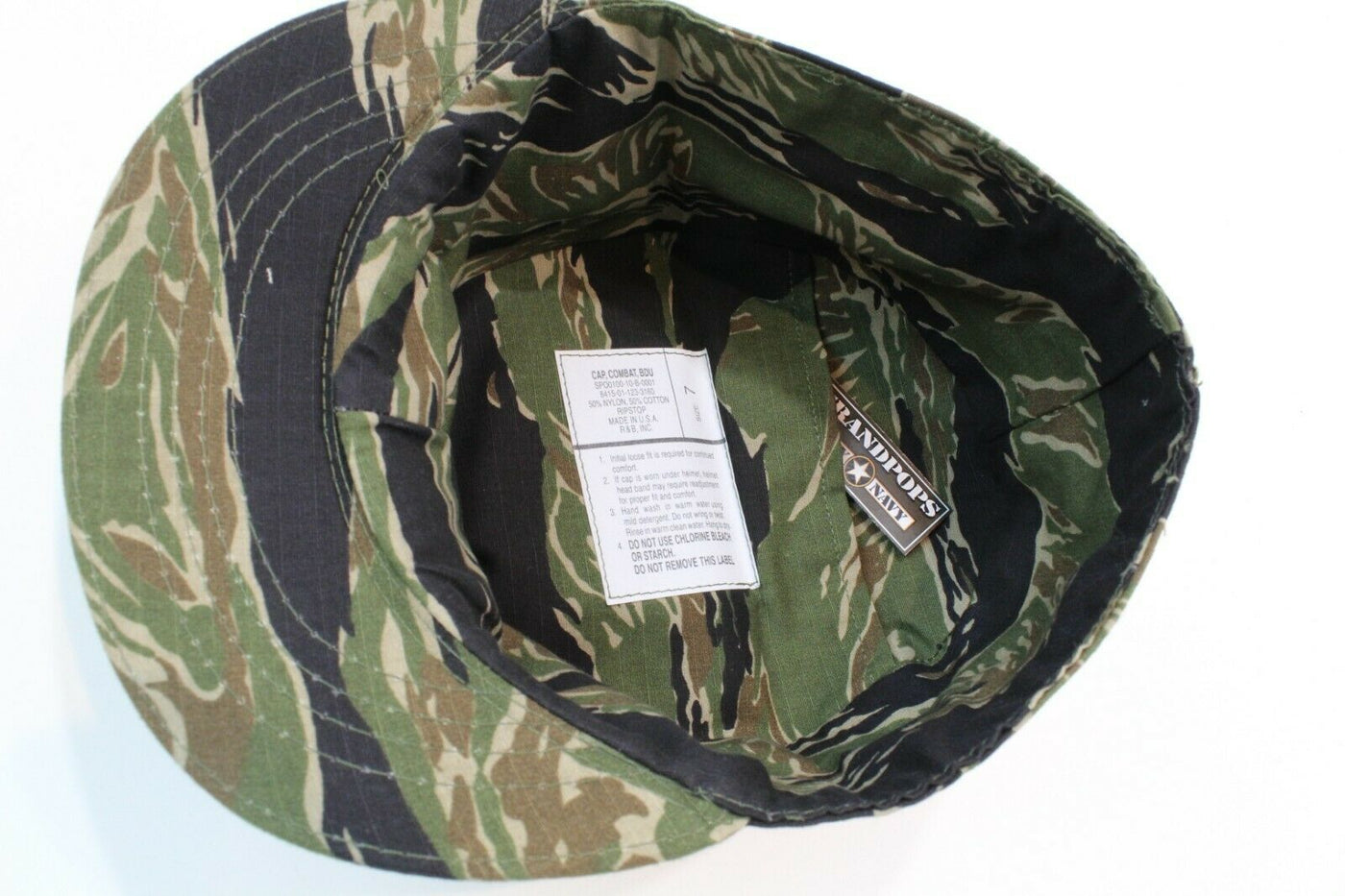 Vietnam Tiger Stripe Patrol Cap Ripstop With Map Pocket Made In USA ...