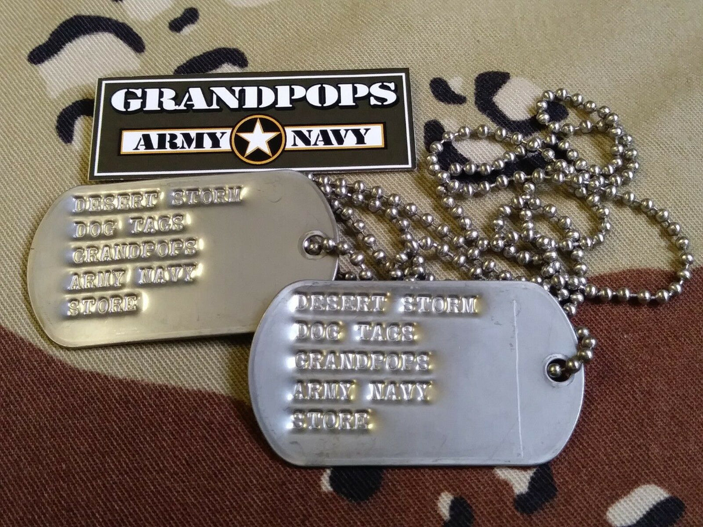 DESERT STORM CUSTOMIZED MILITARY DOG TAGS – GRANDPOPSARMYNAVY