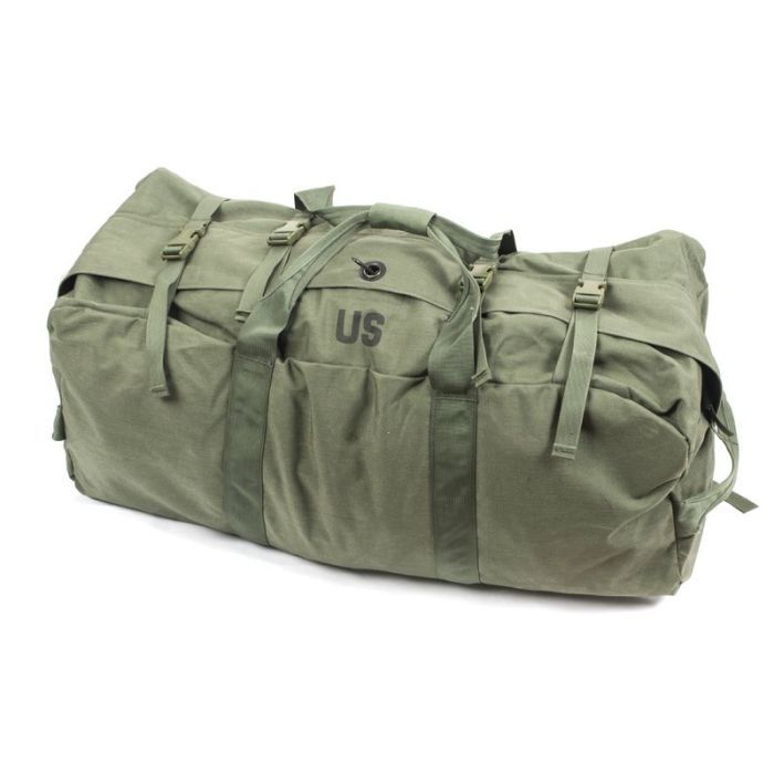 The Military' - Canvas Duffel Backpack, Classic Green / Large