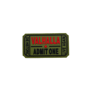 Valhalla Admit One PVC Morale Patch USA MADE